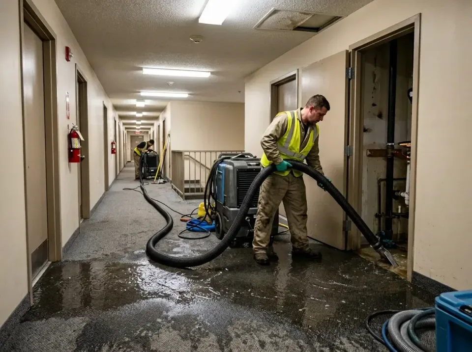 multi-unit-apartment-hallway-f-005 — frequently asked questions, Emergency Burst Pipe Water Extraction & Removal in Herricks…